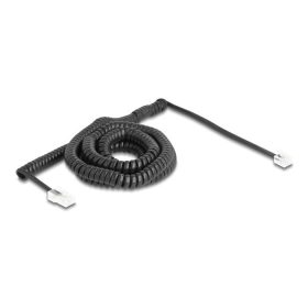   Delock Telefon csavart kábel RJ11 apa - RJ45 apa fekete színű 10 m (88482)