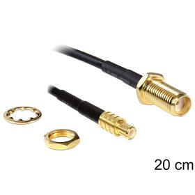 Delock SMA jack bulkhead > MCX dugó, 200 mm