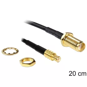 Delock SMA jack bulkhead > MCX dugó, 200 mm