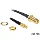 Delock SMA jack bulkhead > MCX dugó, 200 mm