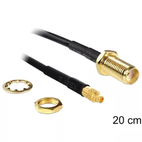 Delock SMA jack bulkhead > MMCX dugó, 200 mm