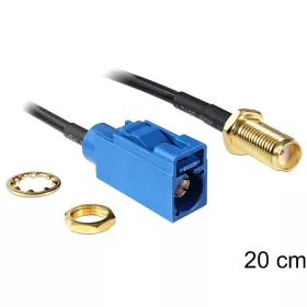   Delock SMA csatlakozó válaszfal > FAKKRA C csatlakozó, 200 mm (88581)