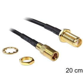 Delock SMA jack válaszfal > SMB jack, 200 mm