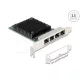 Delock PCI Express x4 hálózati kártya 2.5 Gigabit LAN 4 x RJ45 RTL8125