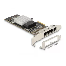 Delock PCI Express x4 kártya - 4 x RJ45 Gigabit LAN
