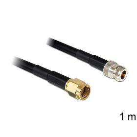 Delock RP-SMA dugó > N jack LMR195, 1 m