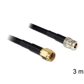 Delock RP-SMA dugó > N jack LMR195, 3 m (88686)