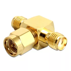 Delock SMA jack > SMA dugó > SMA jack T-alakú