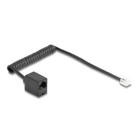   Delock Telefon csavart kábel RJ11 apa - RJ45 anya fekete színű 1 m (88720)