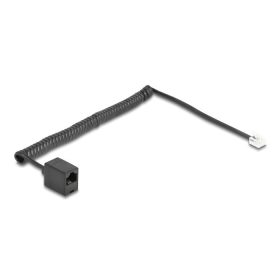   Delock Telefon csavart kábel RJ11 apa - RJ45 anya fekete színű 2 m (88721)