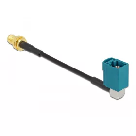   Delock Antennakábel FAKRA Z csatlakozó 90  és SMA csatlakozó válaszfal RG-174 10 cm-es csatlakozója