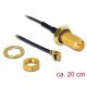 Delock antenna kábel RP-SMA csatlakozóelem> MHF /U.FL-LP-068 Kompatibilis dugó 200 mm 1.13 Menet hos