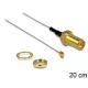 Delock antenna kábel RP-SMA jack bulkhead > MHF II/U.FL-LP(V)-040 kompatibilis csatlakozó, 200 mm