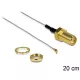 Delock antenna kábel SMA jack bulkhead > MHF III/U.FL-LP-040 kompatibilis csatlakozó, 200 mm 0.81