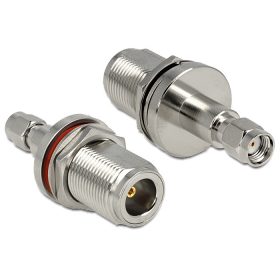 Delock adapter N jack> RP-SMA csatlakozó bulkhead, 50,00
