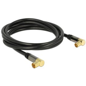   Delock IEC(koax) > IEC(koax) RG-6/U 2 m antennakábel fekete (88865)