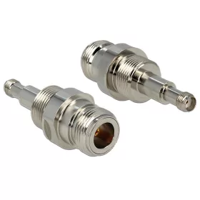 Delock Adapter N Jack > SMA Jack Bulkhead, nikkelezett
