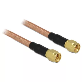   Delock antannakábel 2db SMA dugó csatlakozóval, alacsony veszteségű, RG-142, 400mm (88894)