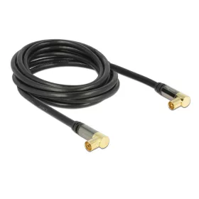   Delock IEC (koax)-dugó 90  > IEC (koax)-hüvely 90 RG-6/U antenna kábel 3m fekete (88916)