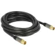 Delock IEC(koax)-dugó > IEC(koax)-hüvely RG-6/U antenna kábel 3m fekete (88924)