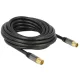 Delock IEC(koax)-dugó > IEC(koax)-hüvely RG-6/U antenna kábel  5m fekete (88925)