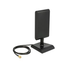   Delock LTE Antenna SMA sáv 1/3/7/20 2 ~ 4 dBi irányított SMA antenna közös állvánnyal Fekete (88992)