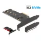 Delock PCI Express x4-kártya - 1 x belső NVMe M.2 Key M hűtőbordával és RGB LED megvilágítással - al
