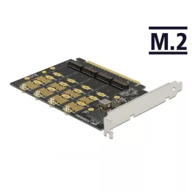   Delock PCI Express x16 kártya - 4 x belső NVMe M.2 Key M - elágazás