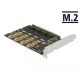 Delock PCI Express x16 kártya - 4 x belső NVMe M.2 Key M - elágazás
