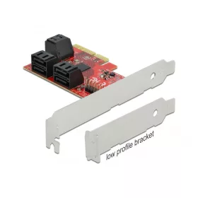   Delock 6 portos SATA PCI Express x4 Kártya - alacsony profilú formatényező