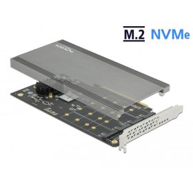   Delock PCI Express x16 kártya - 4 x belső NVMe M.2 M-kulcsok