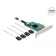 Delock PCI Express kártya 4 x SATA 6 Gb/s RAID és HyperDuo-hoz - alacsony profilú formatényező