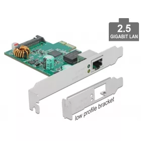   Delock PCI Express x1 kártya 1 x 2,5 Gigabites LAN PoE kártyára