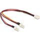 Delock 89343 molex 3 pin anya > 2 x molex 3 pin apa (ventilátor), 22 cm