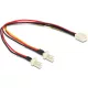 Delock 89343 molex 3 pin anya > 2 x molex 3 pin apa (ventilátor), 22 cm