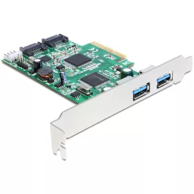 DeLock 2xUSB3.0 2xSATA bővítő kártya PCI-E (89359)