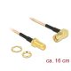 Delock Antennakábel RP-SMA dugó 90  > RP-SMA csatlakozó válaszfal RG-316 16 cm