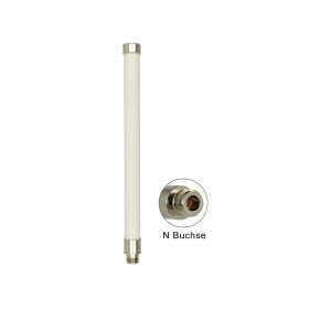   DELOCK WLAN antenna 802.11 AC/A/H/B/G/N 6 ~ 8 dBi 280 MM mindenirányú pálca rögzíthető véggel, fehér (89440)