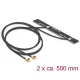 Delock WLAN 802.11 ac/a/h/b/g/n ikerantenna, 2 x MHF csatlakozódugó, 5 dBi, 500 mm-es NYÁK-lap, bels (89457)