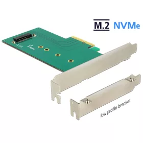   Delock PCI Express x4 Kártya > 1 x belső NVMe M.2 Key M 110 mm - alacsony profilú, 39 Gbps