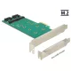 Delock PCI Express kártya > 2 x belső M.2 Key B 110 mm - Alacsony profilú