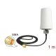 Delock WLAN 802.11 ac/a/h/b/g/n antenna SMA dugó 1,4 - 3,0 dBi mindenirányú csatlakozó kábellel (89486)