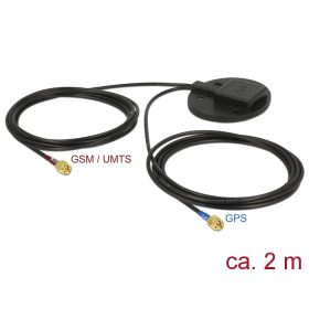   Navilock GNSS GALILEO GPS GSM UMTS LTE antenna SMA csatlakozó 28 dBi / 2 dBi RG-174 2 m omni aktív f