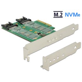   Delock PCI Express-kártya > 3 x M.2 nyílás   alacsony profilú formatényezo