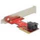 Delock PCI Express x4-kártya > 1 x belso SFF-8643 NVMe   alacsony profilú formatényezo