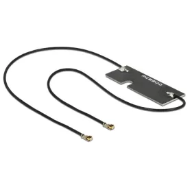   Delock Twin Antenna WLAN MHF IV /HSC MXHP32 compatible plug 802.11 ac/a/h/b/g/n 3 - 5 dBi 2 x 150 mm (89569)