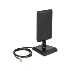   Delock WLAN 802.11 ac/a/h/b/g/n antenna RP-SMA-dugó 2-4 dBi irányítatlan, mágneses talppal és csatla (89590)