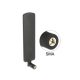 Delock LTE antenna SMA-dugó 2 dBi mindenirányú, dönthető csatlakozással (fekete színű) (89604)