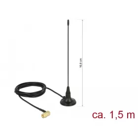   Delock 480 MHz Antenna SMA-dugó 2,5 dBi irányítatlan, rögzített, mágneses talppal és csatlakozók (89615)