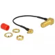 Delock Antenna kábel SMA 90  anya válaszfali csatlakozóval > MMCX 90  csatlakozó 10 cm 1.37 menethos